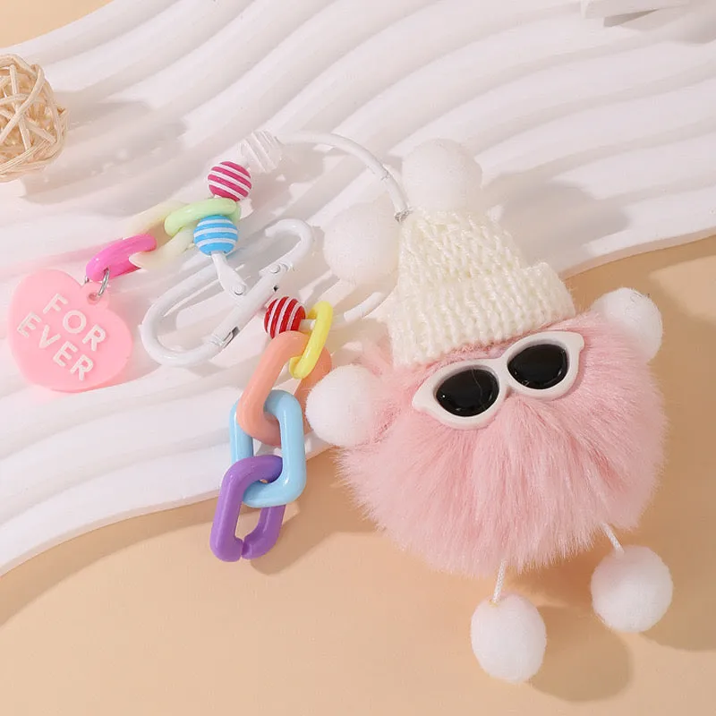 🌟 Adorable Fluffy Buddy Keychain