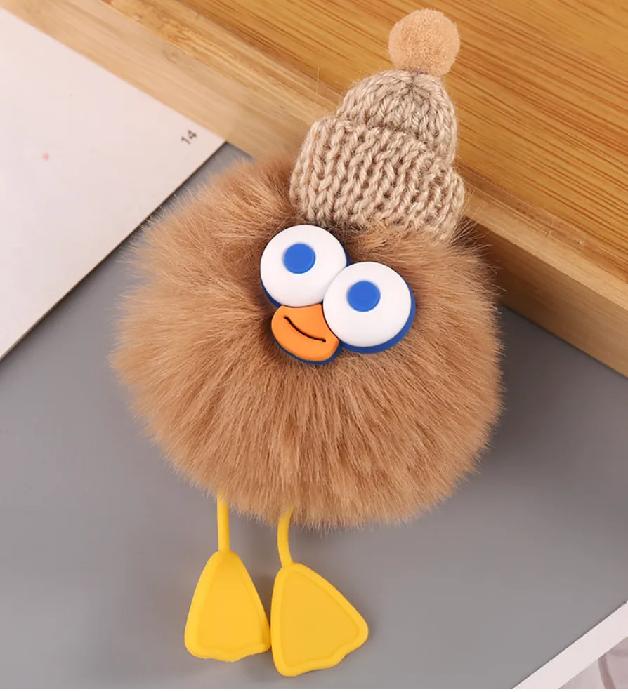 💛 Fluffy Duck Keychain