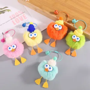💛 Fluffy Duck Keychain
