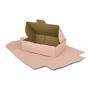 240 x 150 x 60mm Die cut Rose Pink Mailing Box B319