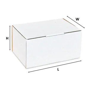240x125x125mm (25pcs) - White Die-Cut Boxes