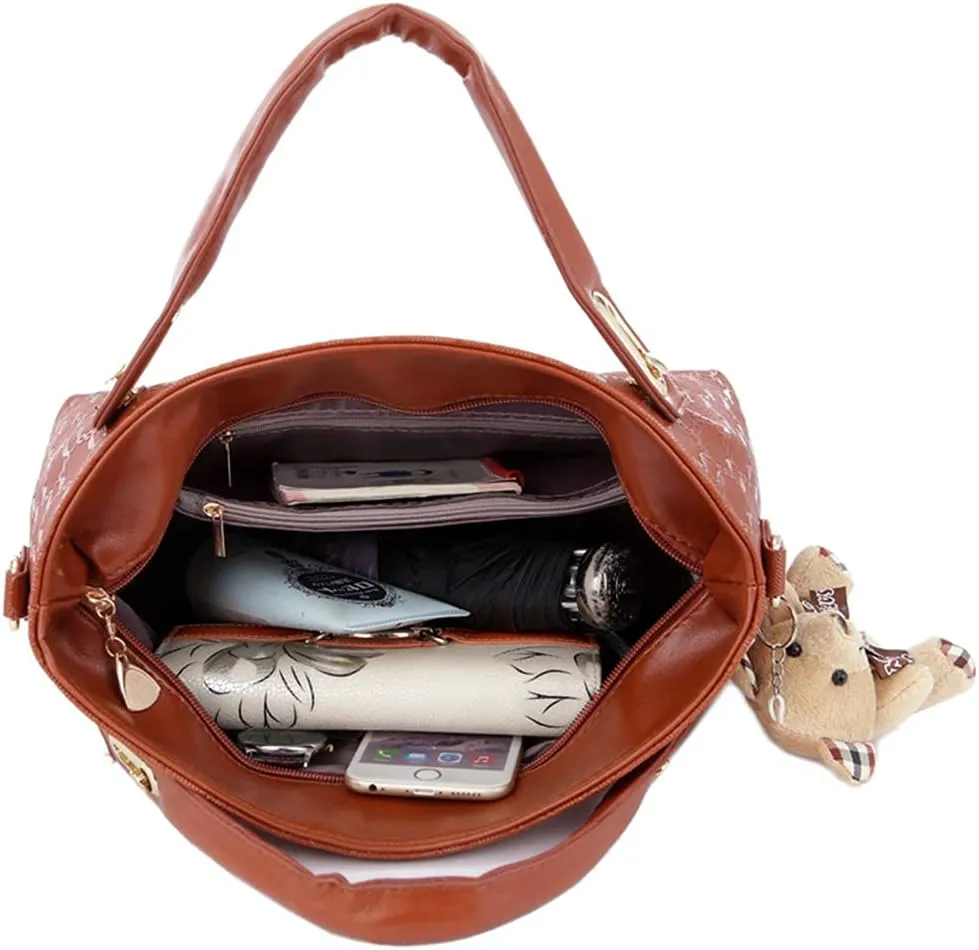 4pcs Set Handbags for Women Shoulder Bag Purse Card Holder Shopper Tote Satchels