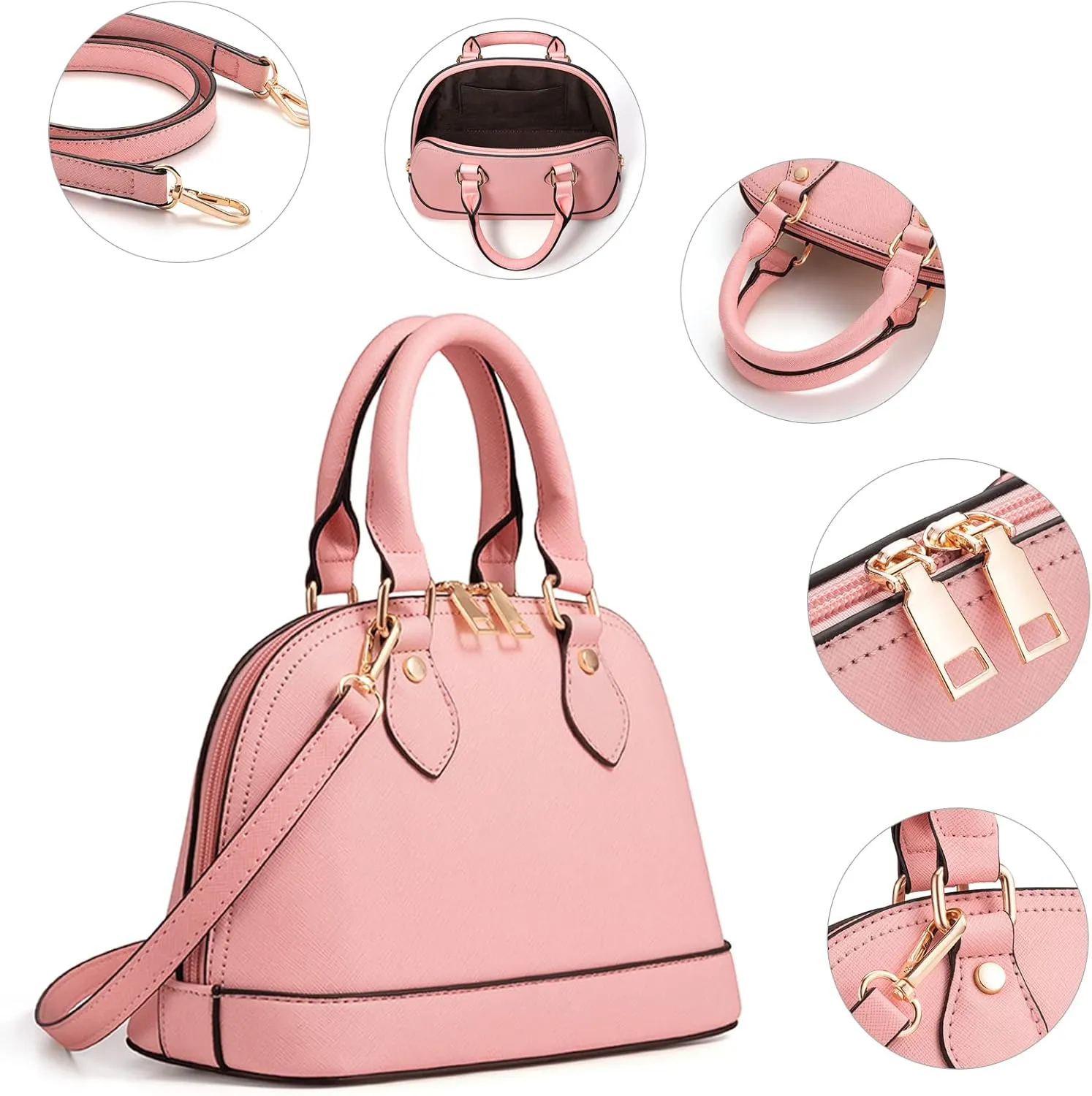 4PCS Women Fashion Handbags Purses Wallet Shoulder Bags Casual Tote Bag Crossbody Bags, Handbag Set Gift for Ladies Girls