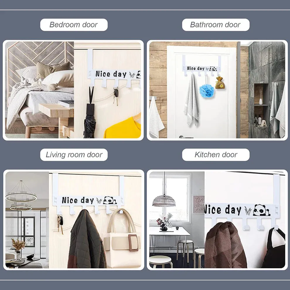 6 Hanger Rack Steel pc White) Full range (2 / Hook Customer-approved Hook Door Carbon Heavy-Duty /