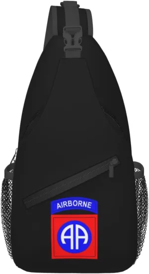 82nd Airborne Division Shoulder Sleeve Insignia Crossbody Bags For Women Men Chest Backpack Gym Shoulder Bag Travel Outdoor Sports Casual Crossbody Bags