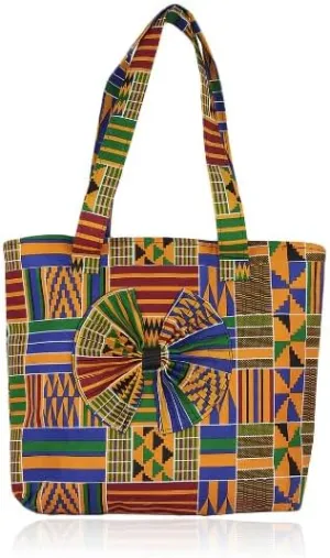 African Ethnic Print Women Tote Shoulder Bags Casual Handbag