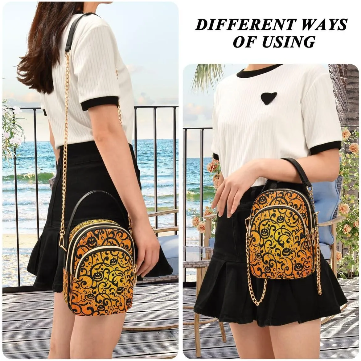 ALAZA Crossbody Bag Small Shoulder Handbags Leather Purse for Women