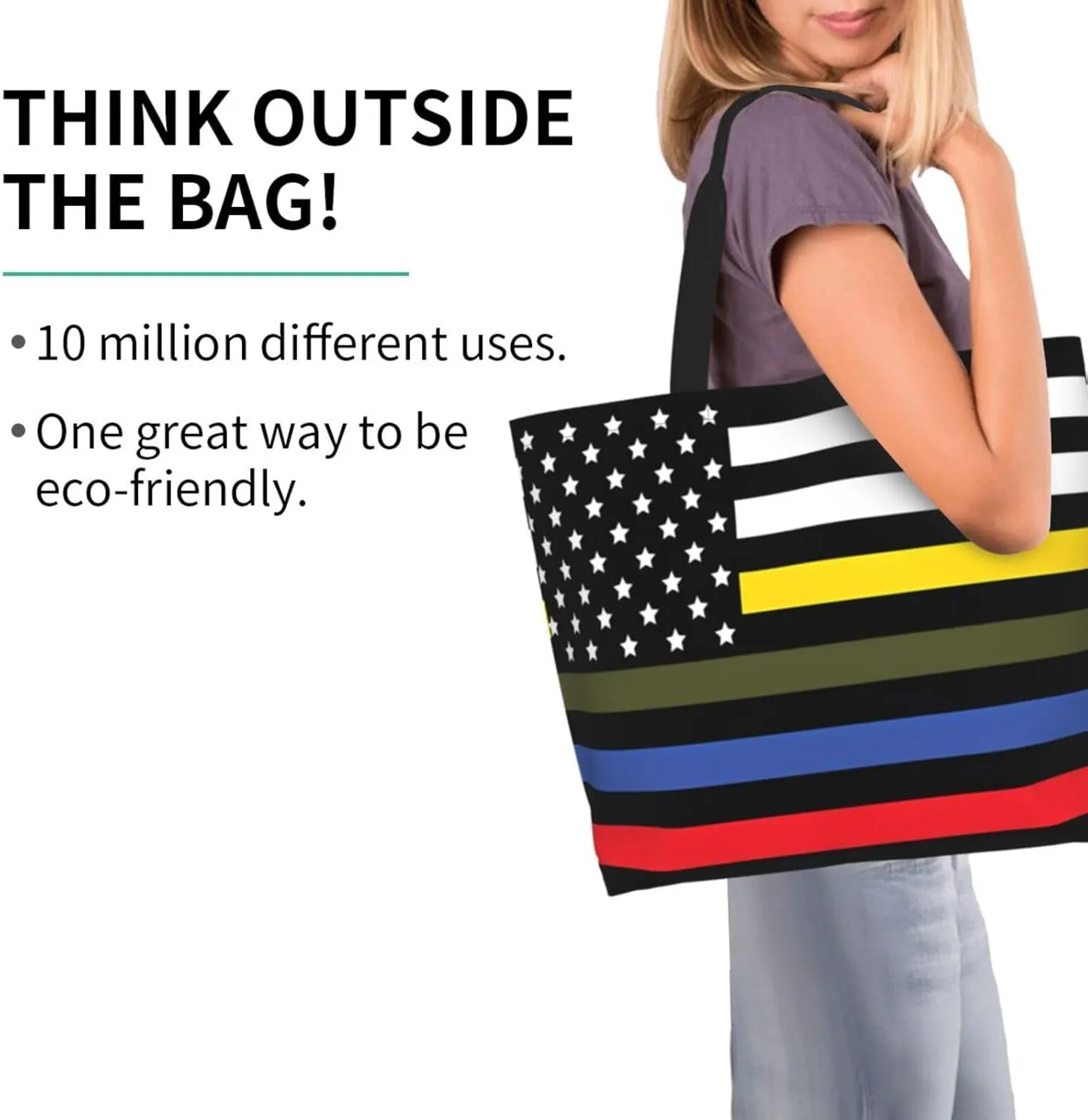 American Motorcycle Flag Dirt Bike Women's Tote Bag Large Capacity Single Shoulder Bags Handbag for Shopping Work