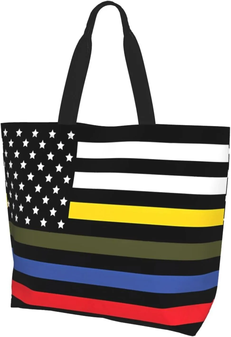American Motorcycle Flag Dirt Bike Women's Tote Bag Large Capacity Single Shoulder Bags Handbag for Shopping Work