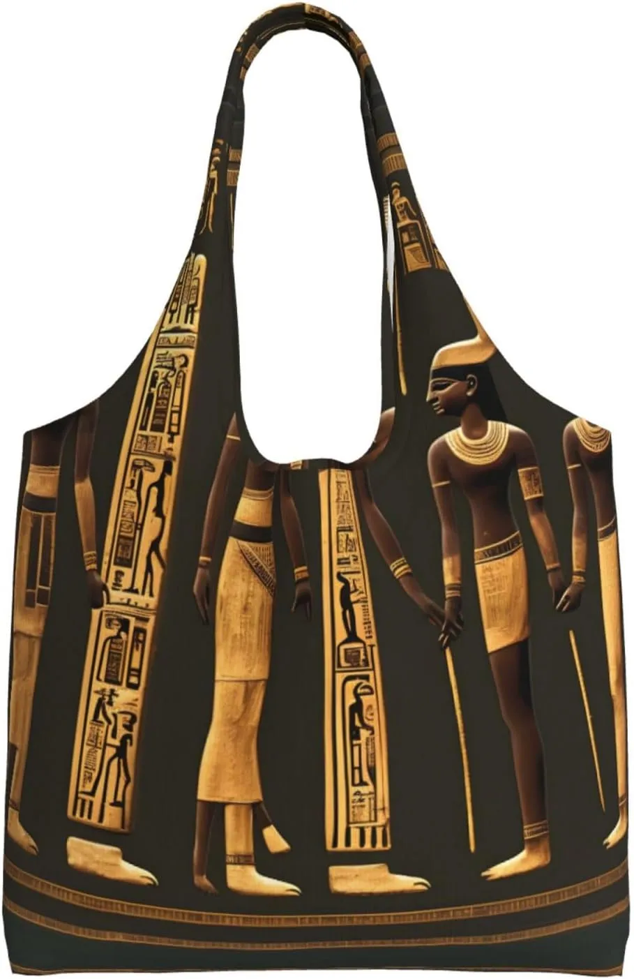 Ancient Egyptian Hieroglyph print Women Shoulder Canvas Tote Handbag Work Bag for Women Lady Casual Tote's Handbag
