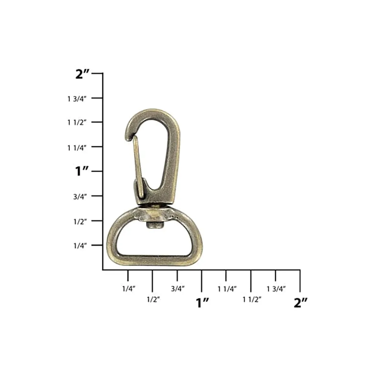Antique Brass Swivel Lever Snap 3/4 Inch