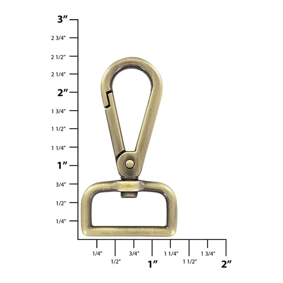 Antique Brass Swivel Snap 1 Inch