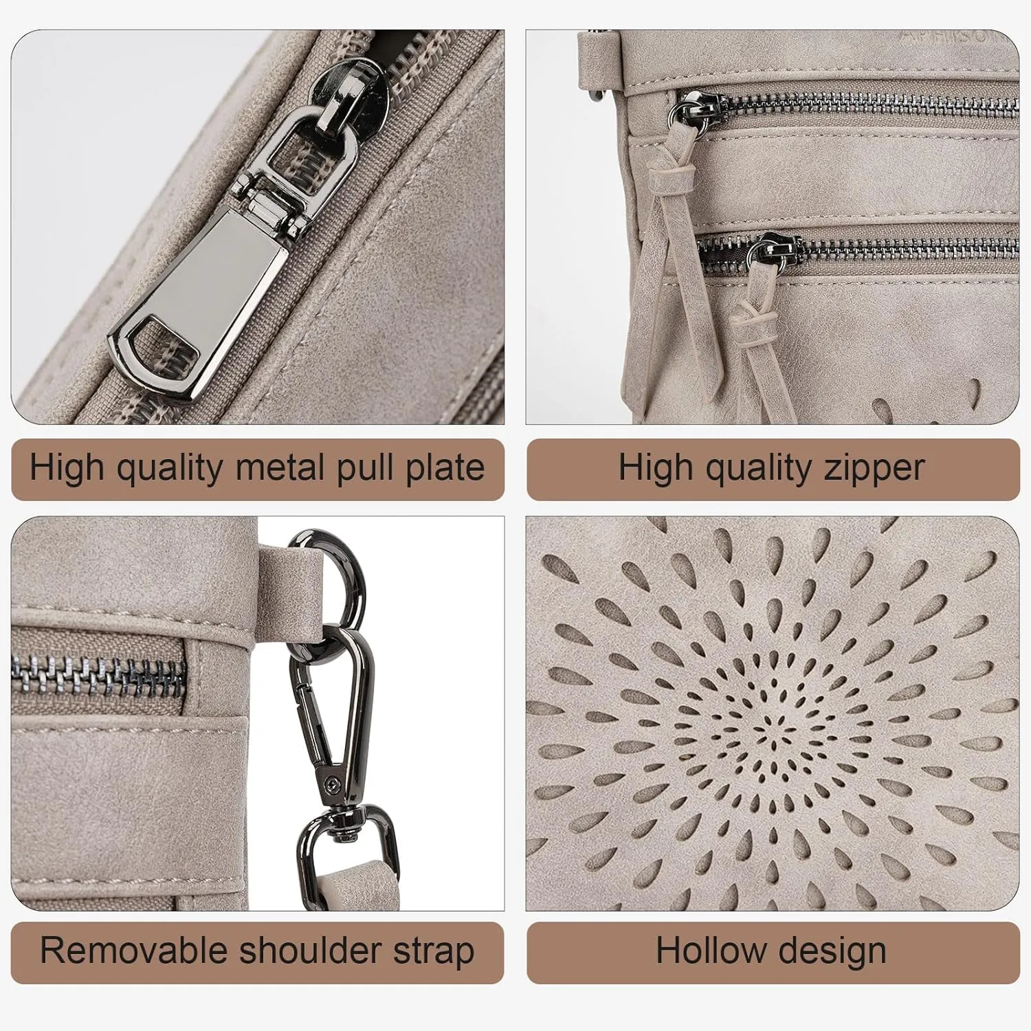 APHISON Crossbody Purse for Women, Vegan Leather Sunflower Crossbody Phone Handbags with Adjustable Strap