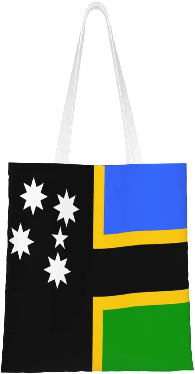 Australian South Sea Islanders flag Tote Bag for Women Canvas Shopping Bags Reusable Large Capacity Casual Shoulder Handbags Grocery Bags DIY Gift Bags