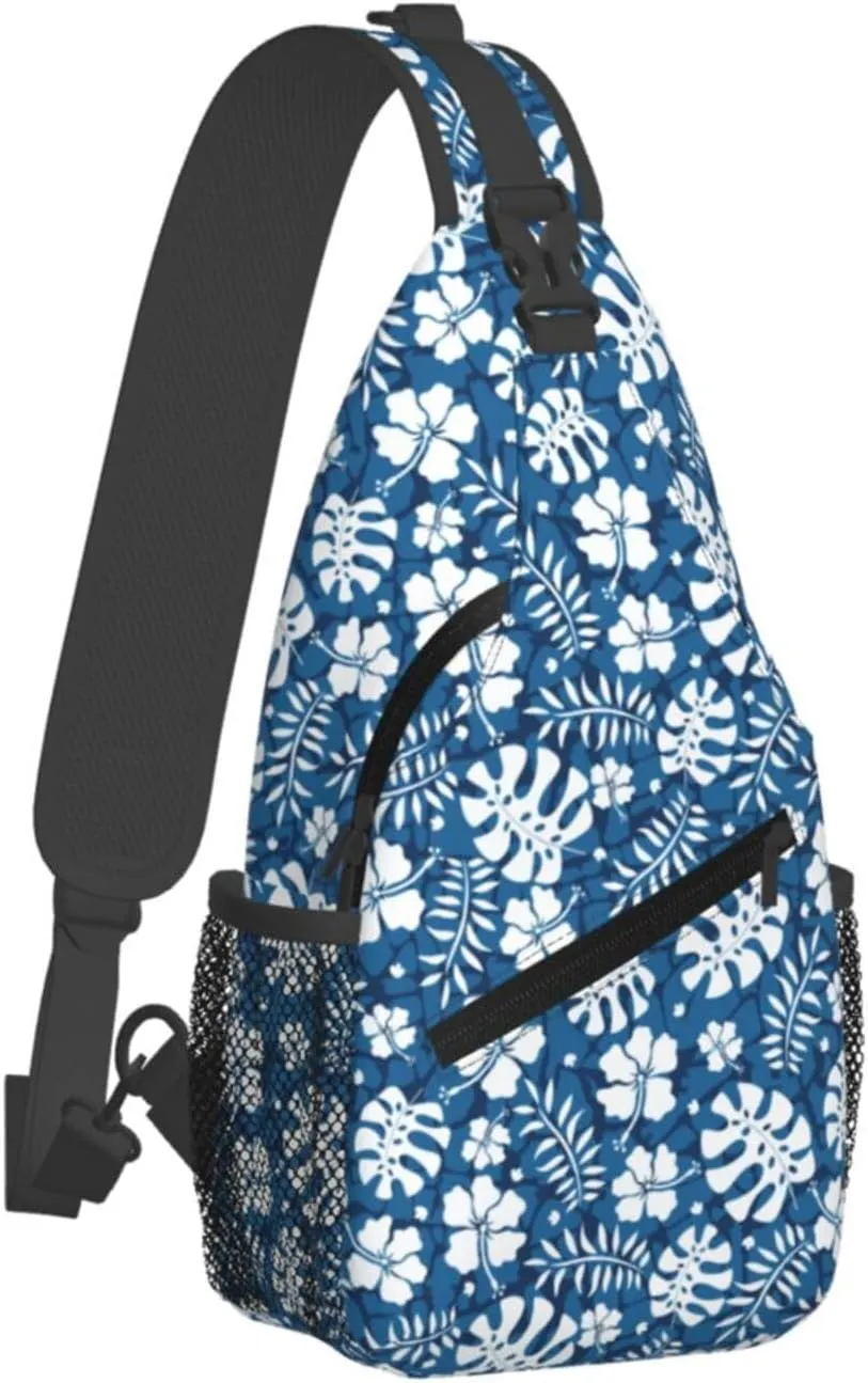 Basketball American Flag Crossbody Bag Adjustable Sling Bag Casual Chest Bags Travel Shoulder Backpack