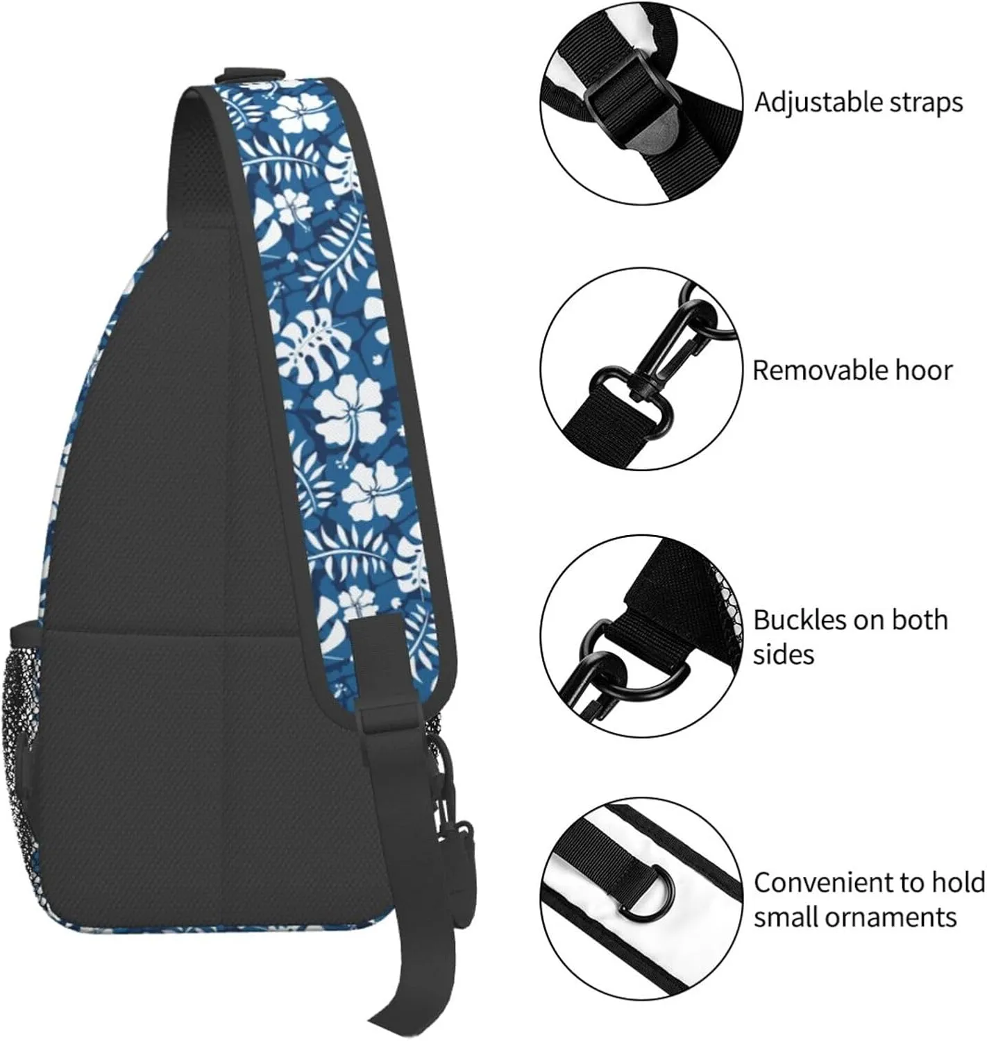 Basketball American Flag Crossbody Bag Adjustable Sling Bag Casual Chest Bags Travel Shoulder Backpack