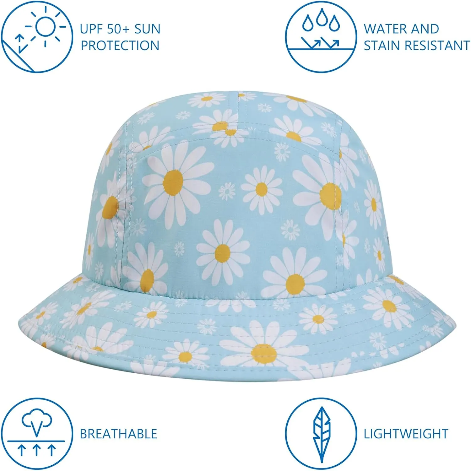 BASSDASH UPF50  Fishing Bucket Hat for Men Women Lightweight Water Resistant Packable Outdoor Summer Sun Hats FH13