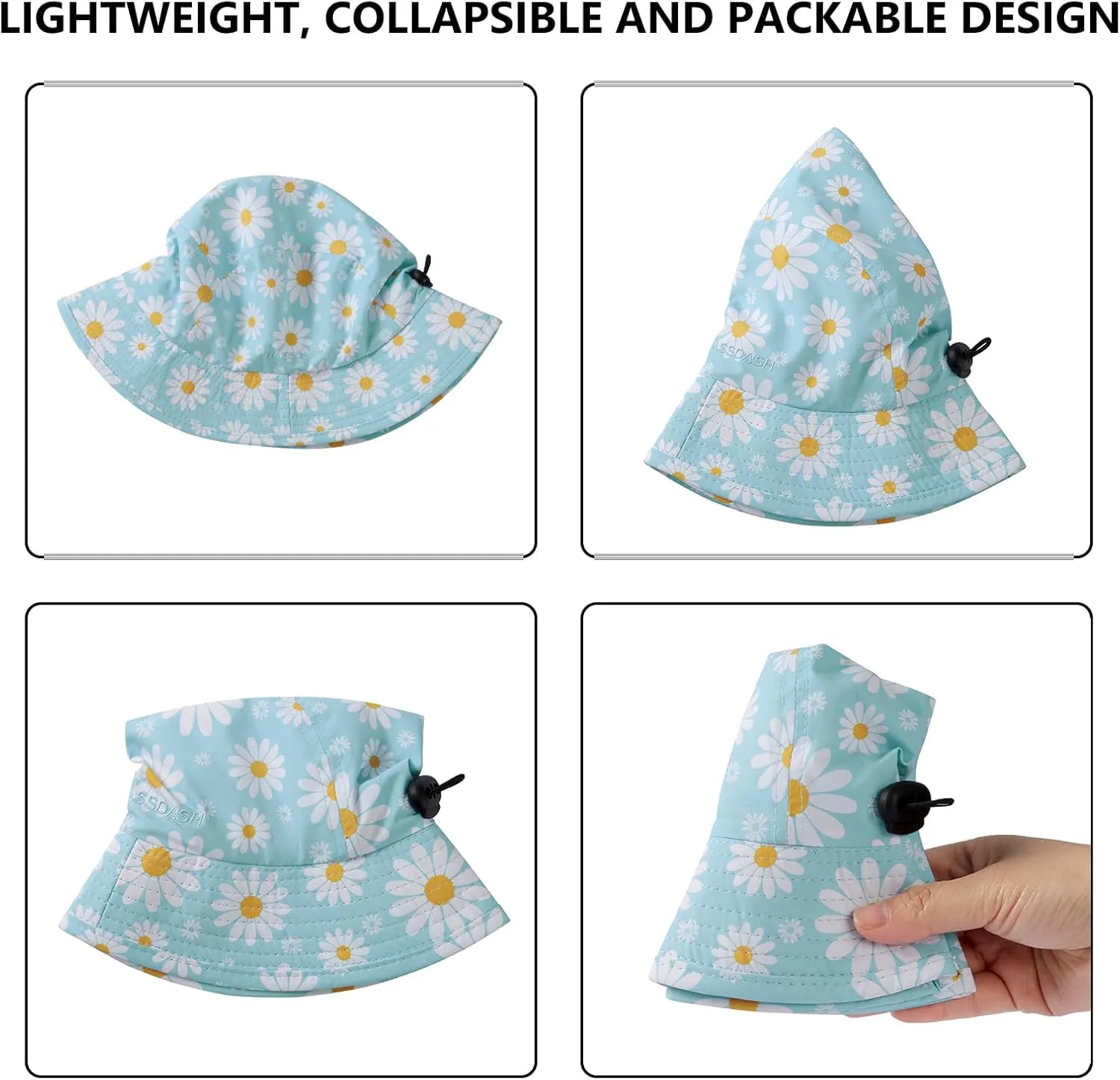 BASSDASH UPF50  Fishing Bucket Hat for Men Women Lightweight Water Resistant Packable Outdoor Summer Sun Hats FH13
