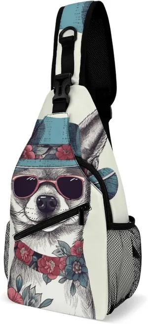 Beach Sunrise Crossbody Sling Bag, Travel Backpack, Hiking Sling Bags, Chest Bag, Shoulder Bags, Daypack
