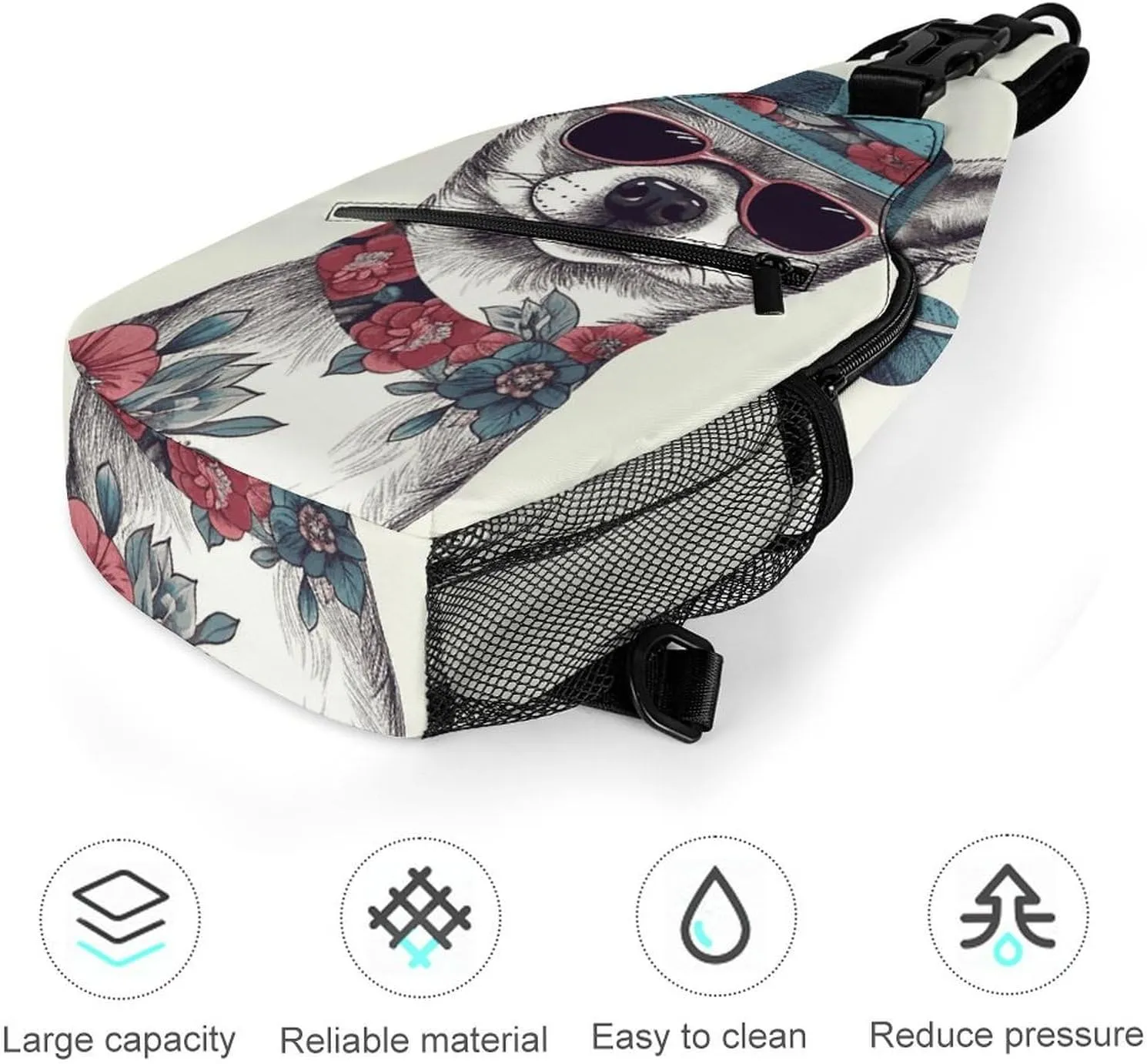 Beach Sunrise Crossbody Sling Bag, Travel Backpack, Hiking Sling Bags, Chest Bag, Shoulder Bags, Daypack