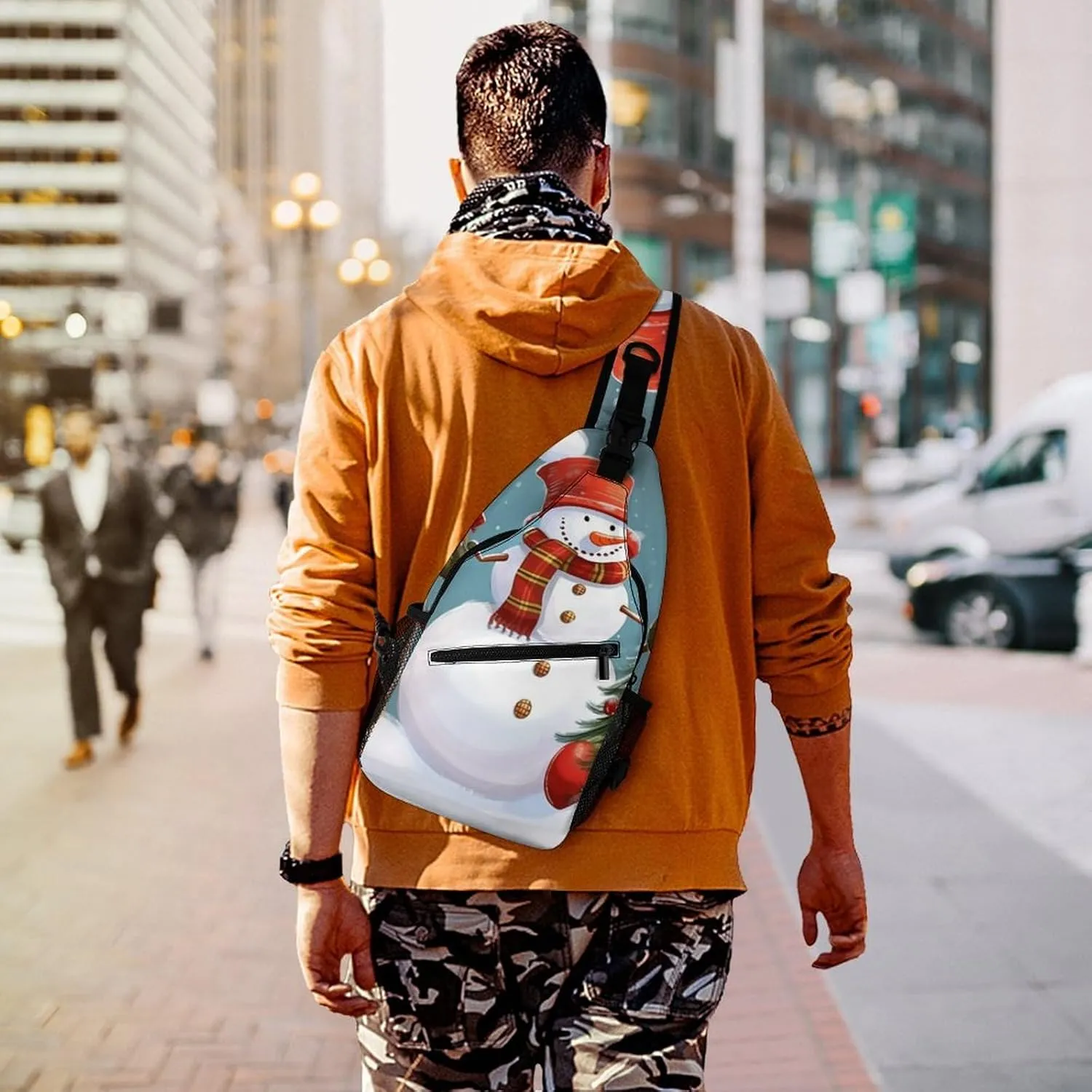 Beach Sunrise Crossbody Sling Bag, Travel Backpack, Hiking Sling Bags, Chest Bag, Shoulder Bags, Daypack