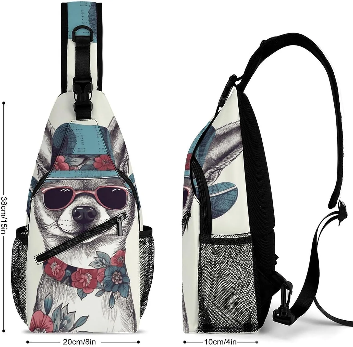 Beach Sunrise Crossbody Sling Bag, Travel Backpack, Hiking Sling Bags, Chest Bag, Shoulder Bags, Daypack