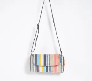 Beachy Woven Cylindrical Sling Bag