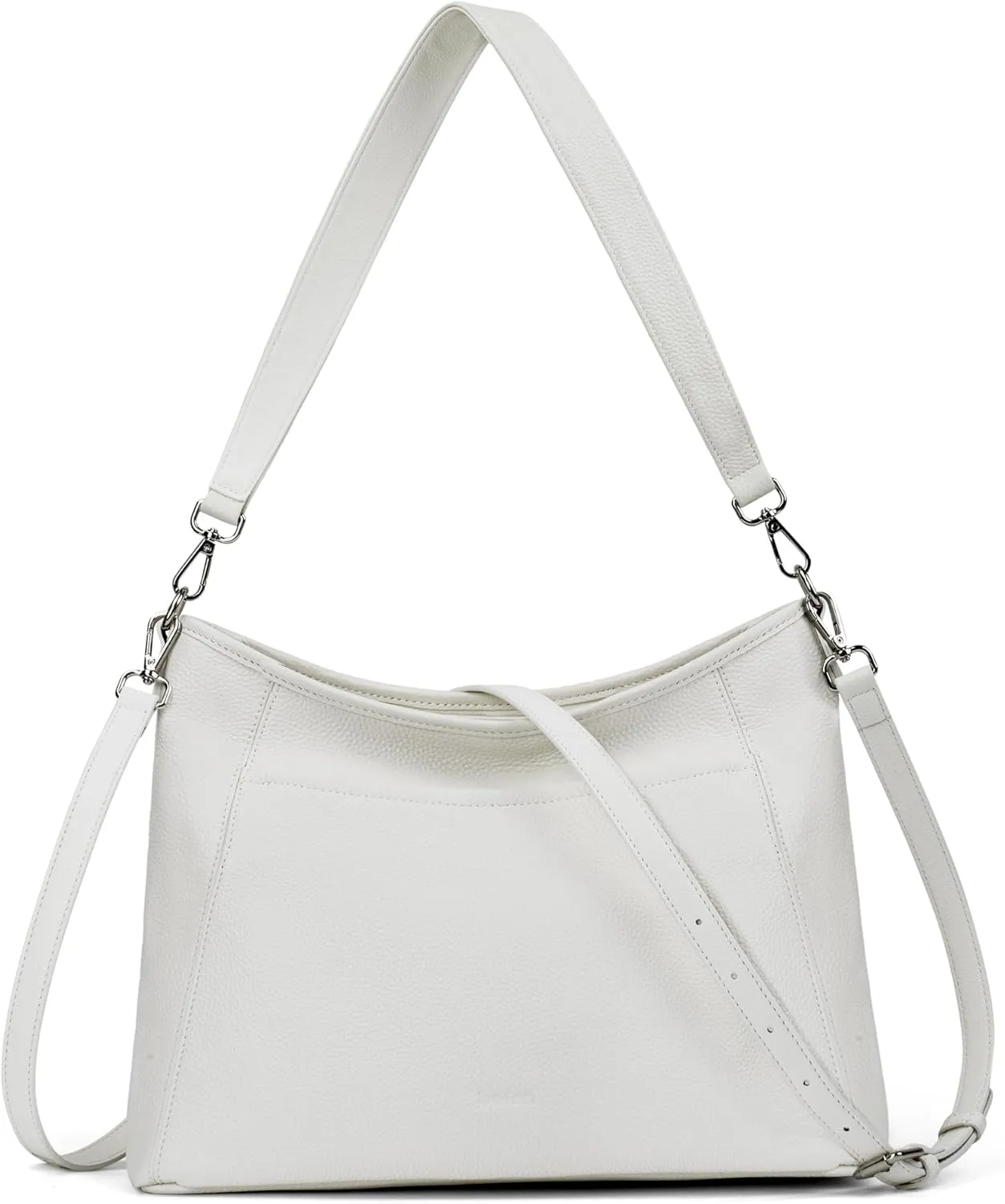 befen Genuine Leather Hobo Bag for Women, Genuine Leather Purse for Women Trendy Soft Handbags with 2 Straps