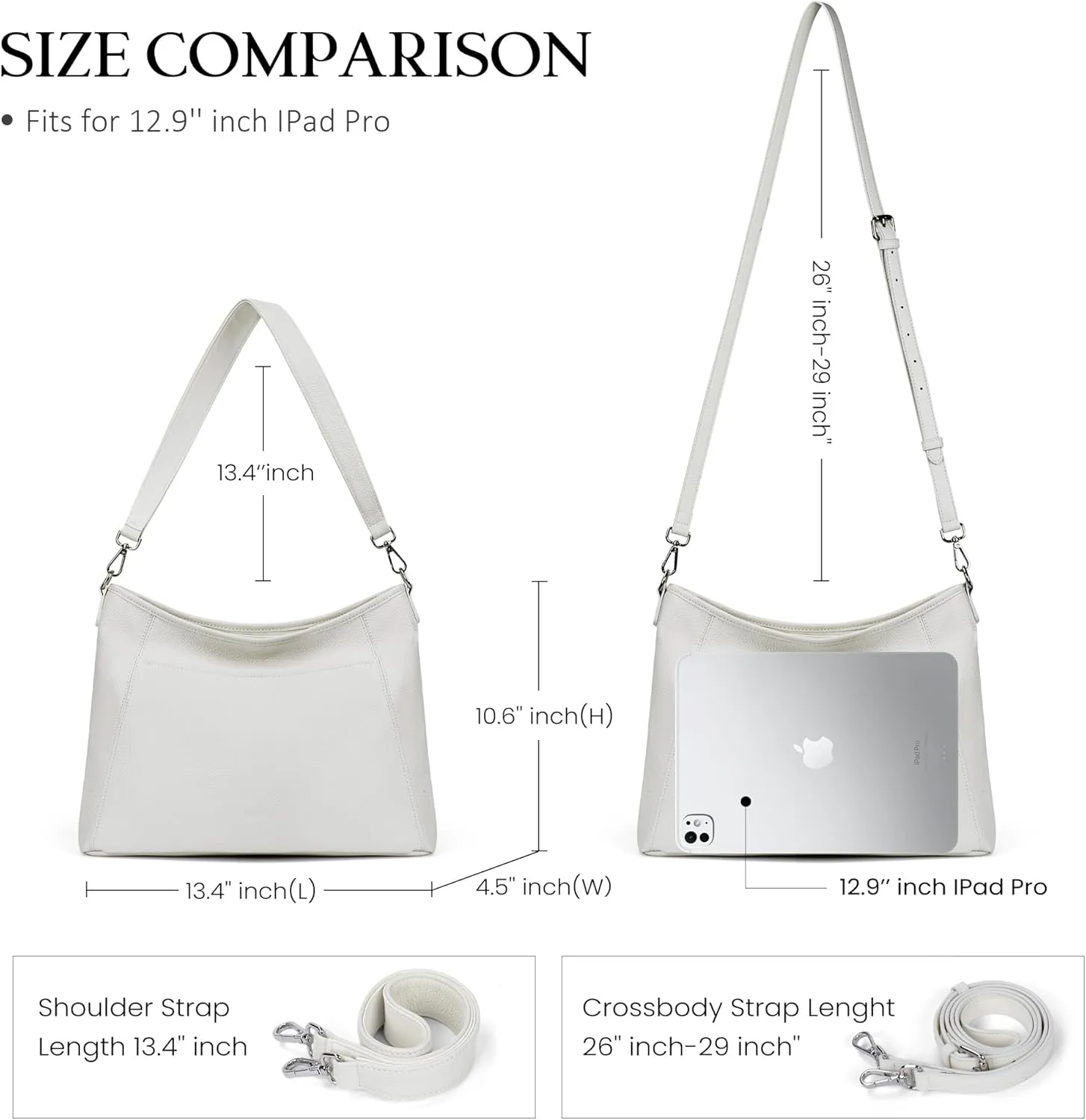 befen Genuine Leather Hobo Bag for Women, Genuine Leather Purse for Women Trendy Soft Handbags with 2 Straps