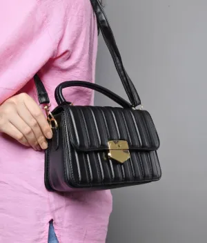 Black Flap Crossbody Bag