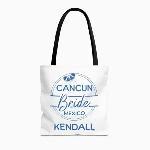 Blue [TD003] 16"x16" Cancun Customer-approved Columbia Limited supply Tote Bride Bag Circle