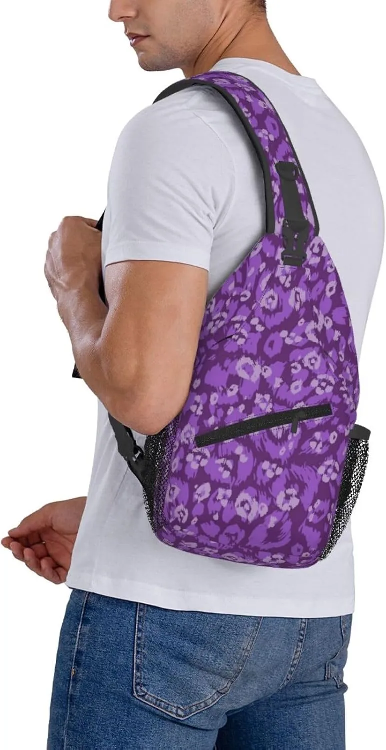 Boho Mandala Abstract Flower Sling Bag Adjustable Crossbody Bag Casual Chest Bags Travel Shoulder Backpack