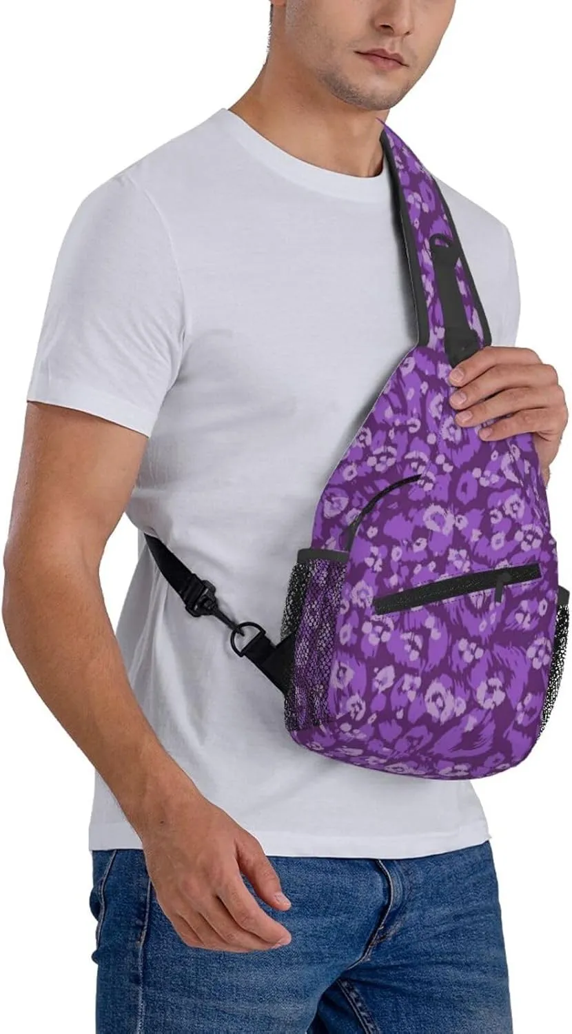 Boho Mandala Abstract Flower Sling Bag Adjustable Crossbody Bag Casual Chest Bags Travel Shoulder Backpack