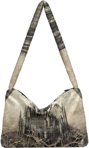 Boo Specter in Black and White Plush Bag, Plush Tote Bag Women, Womens Outdoor Bag