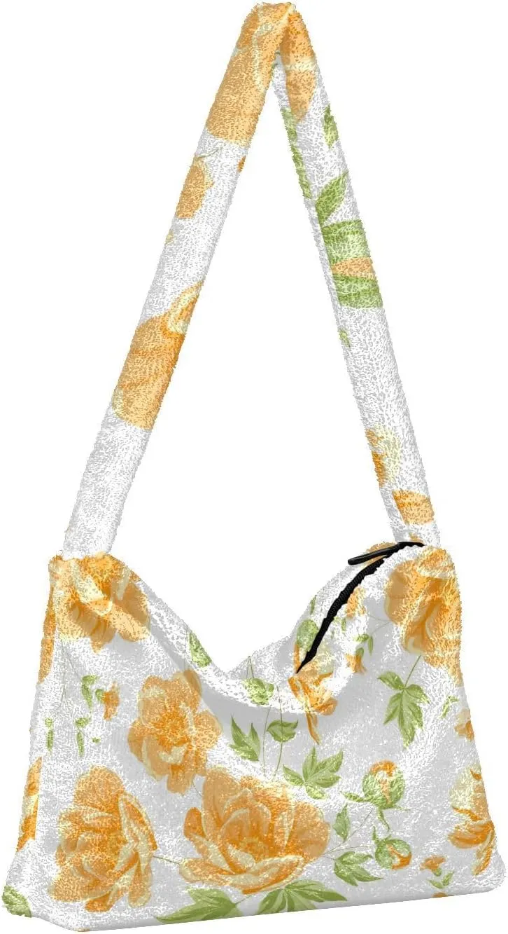 Botanical Pink Rose Magnolia Women Shoulder Bag Tote, Shoulder Handbag Women, Womens Outdoor Bag