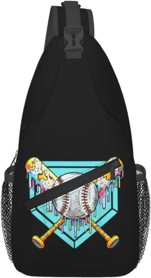 Bow Football Game Day Crossbody Bag Adjustable Sling Bag Casual Chest Bags Travel Shoulder Backpack