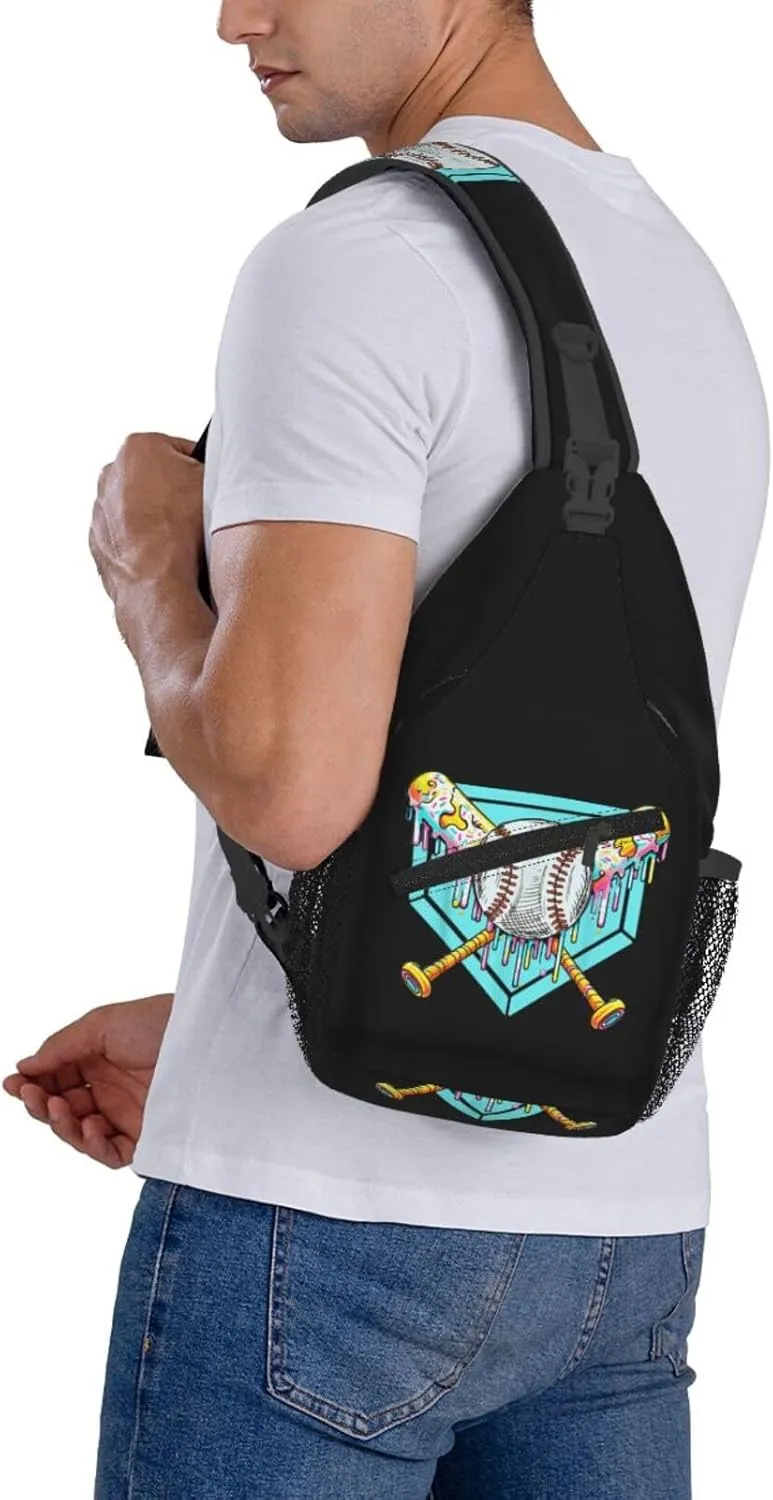 Bow Football Game Day Crossbody Bag Adjustable Sling Bag Casual Chest Bags Travel Shoulder Backpack