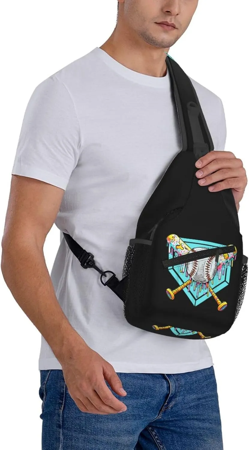 Bow Football Game Day Crossbody Bag Adjustable Sling Bag Casual Chest Bags Travel Shoulder Backpack