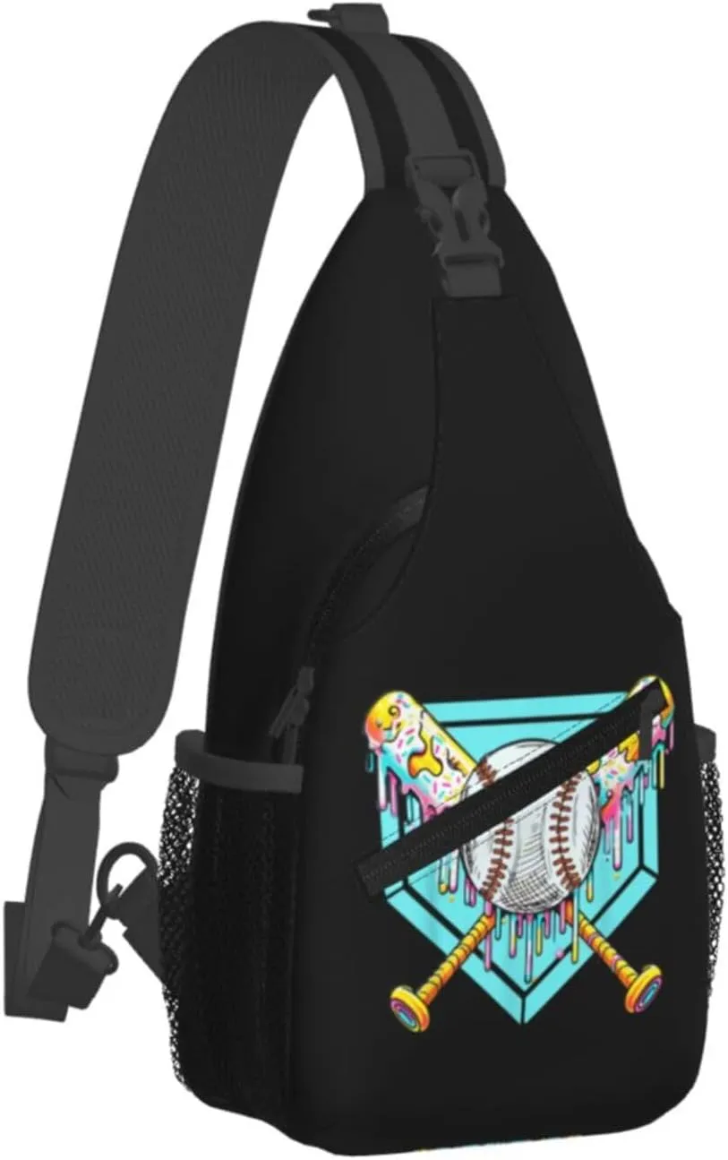 Bow Football Game Day Crossbody Bag Adjustable Sling Bag Casual Chest Bags Travel Shoulder Backpack