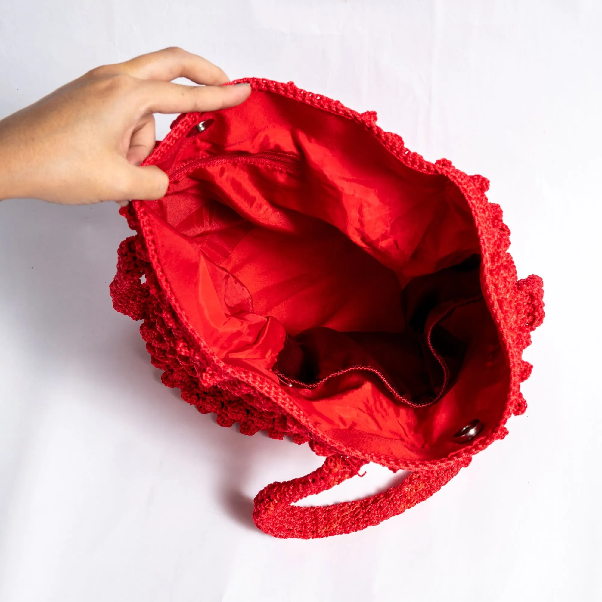 Bubbles Crochet Shoulder Tote Bag