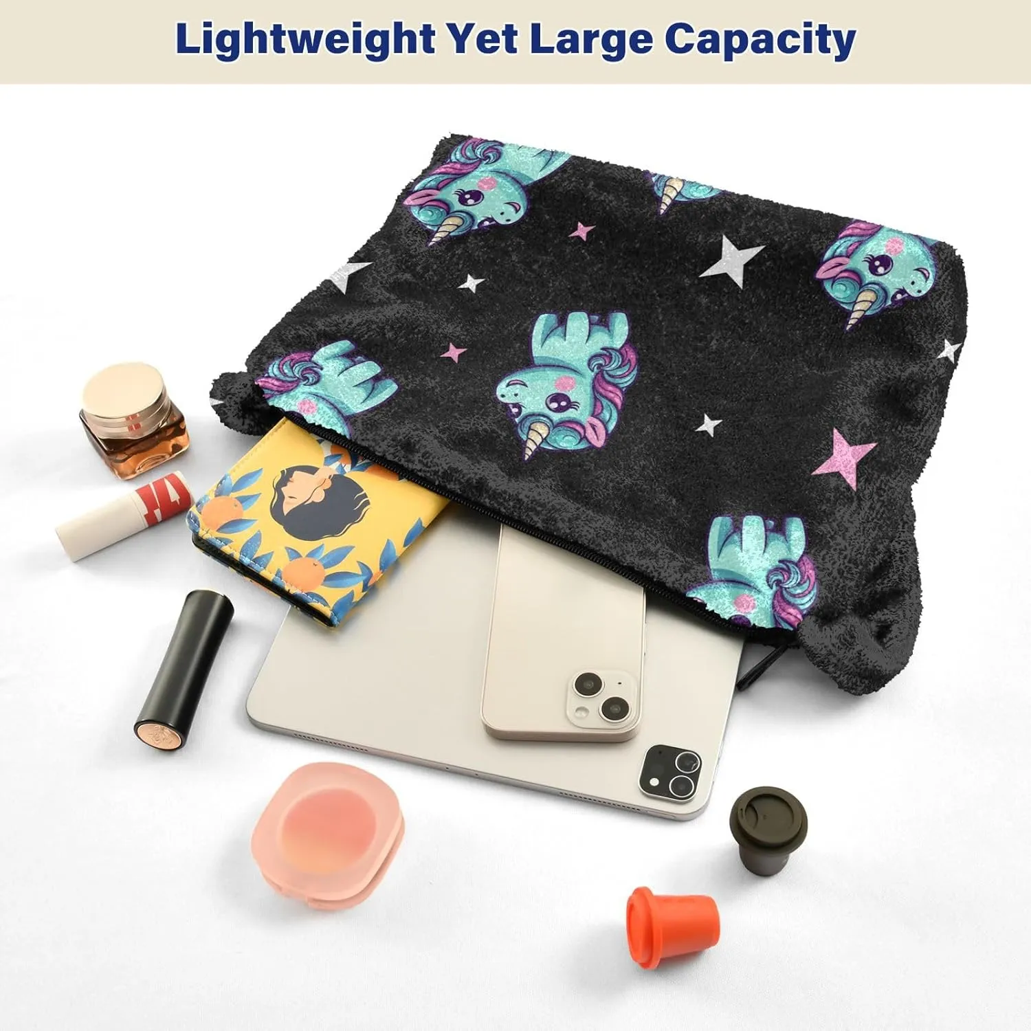 Butterflies and Flowers Red Truck Women Plush Shoulder Bag, Plush under Arm Bag, Womens Outdoor Bag
