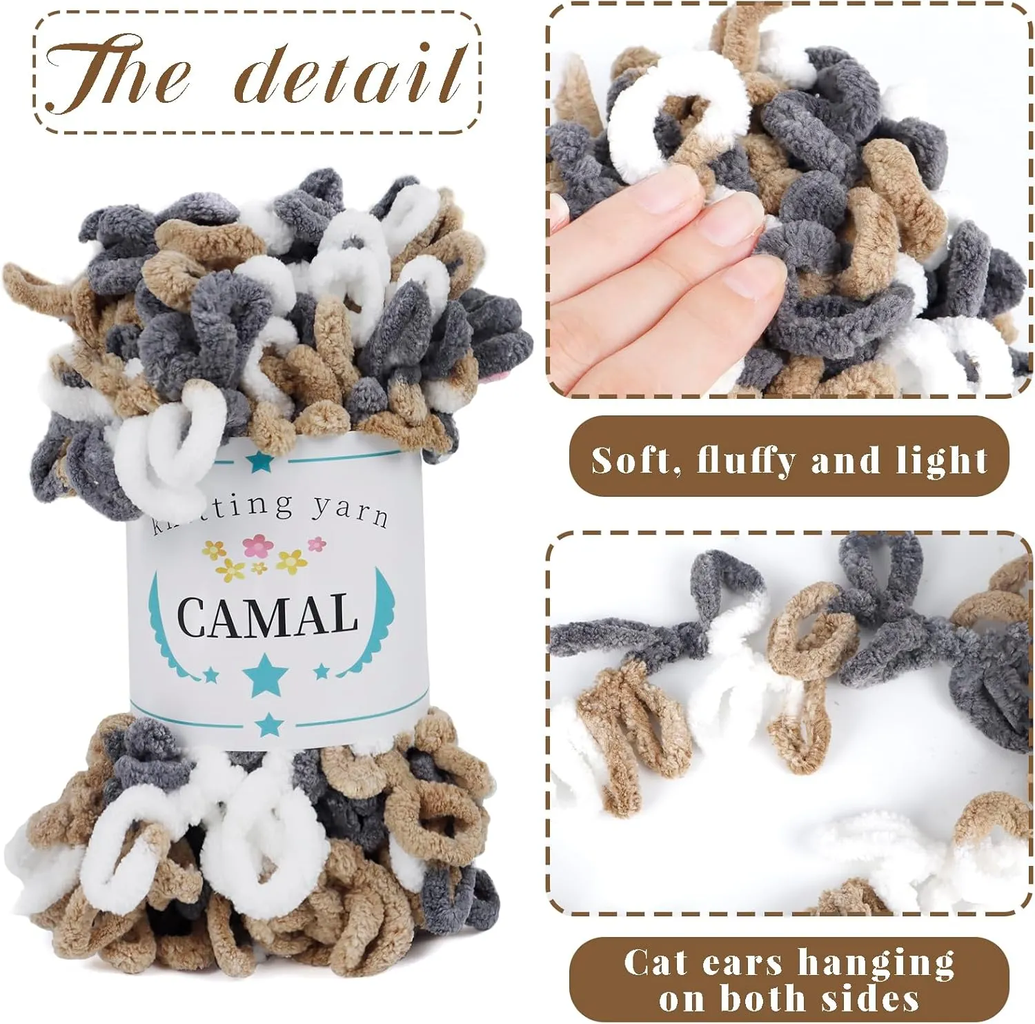 CAMAL 5 Pack Loop Yarn for Finger Knitting Soft Fluffy Finger Rainbow Yarn Chunky Chenille Plush Yarn for Crocheting Blanket, Rugs, Scarfs, DIY Handbags, Hand Crafts(Cherry Pink)