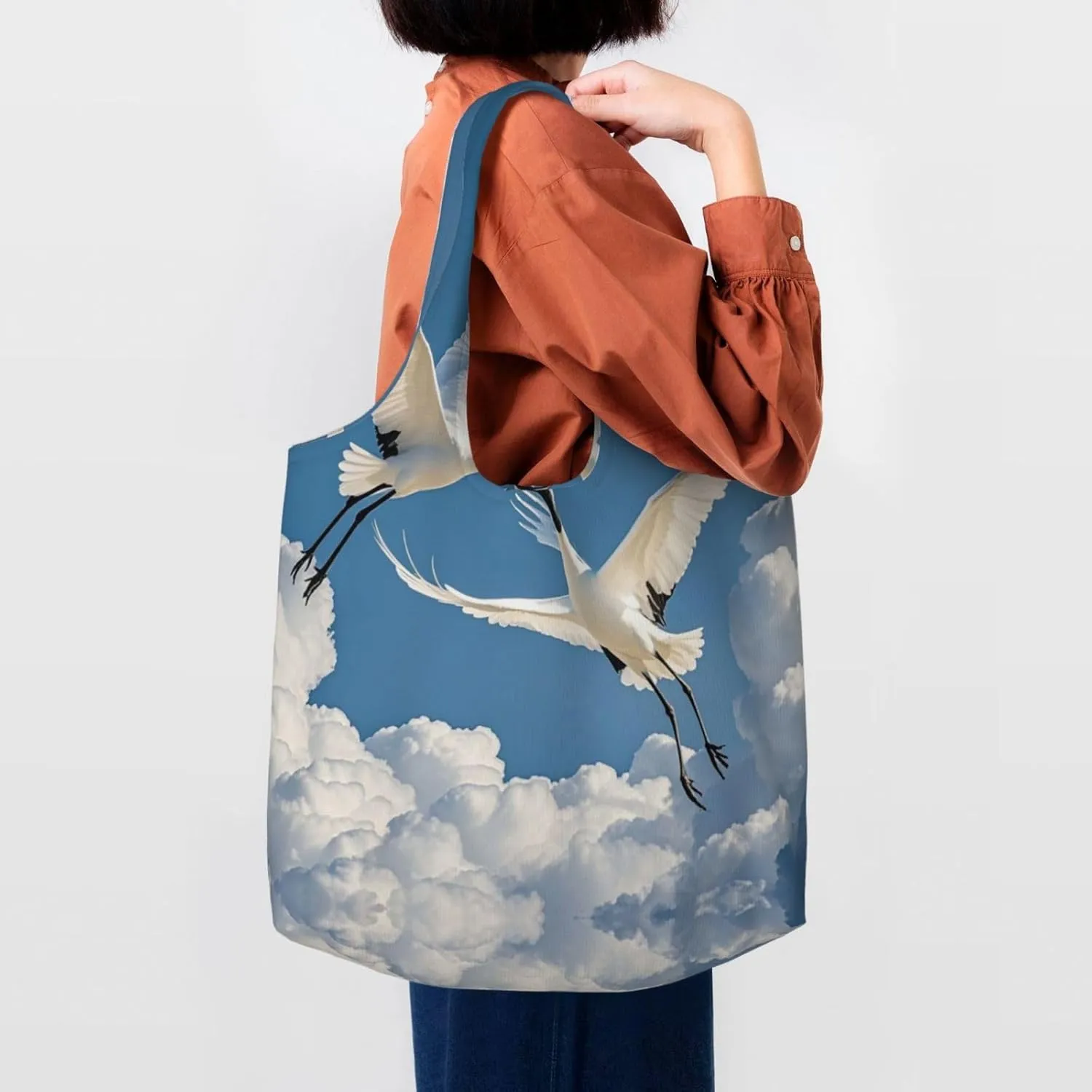 Canvas Tote Bag Lightweight Reusable Grocery Shopping Bag Tractor farm Handbag for Women Men