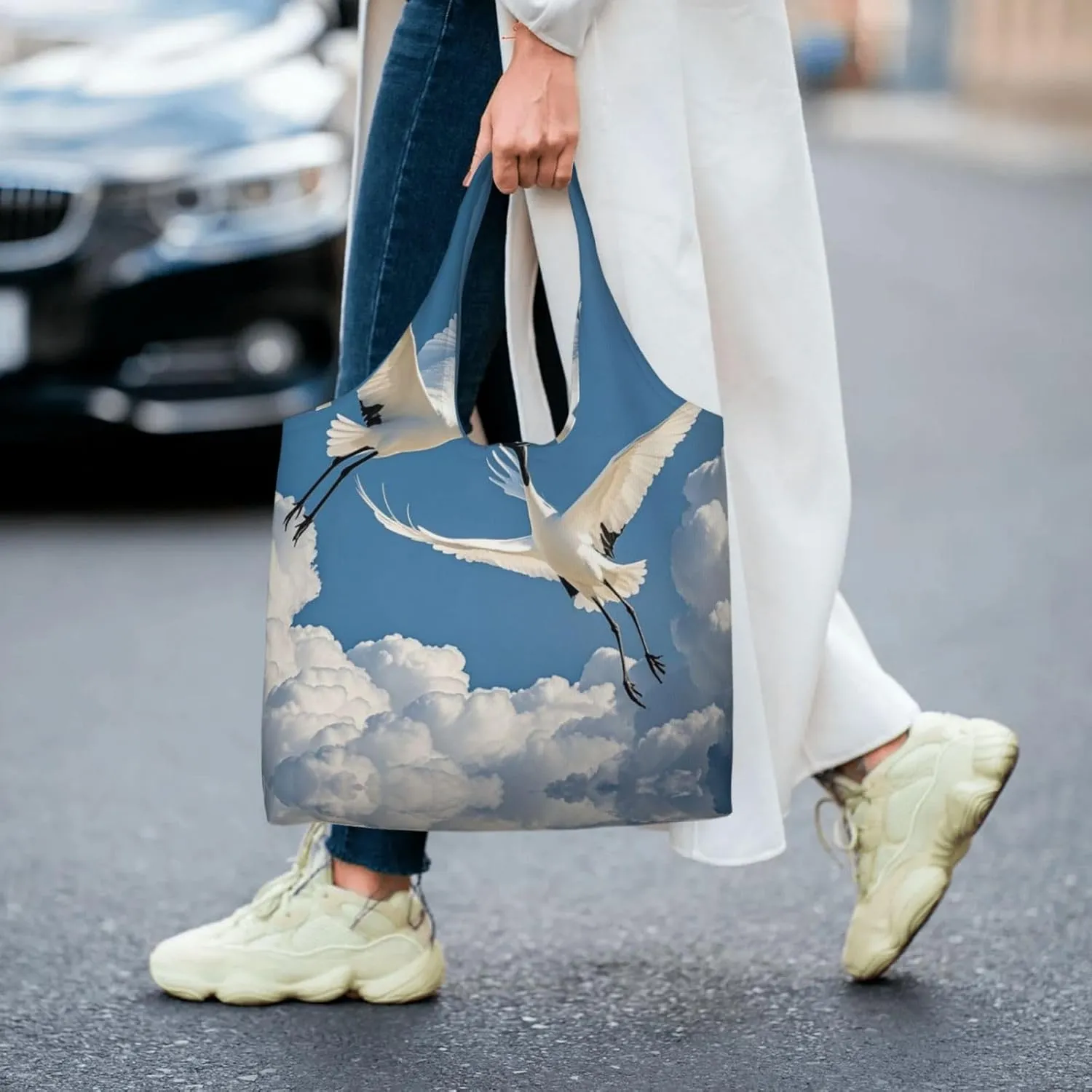 Canvas Tote Bag Lightweight Reusable Grocery Shopping Bag Tractor farm Handbag for Women Men