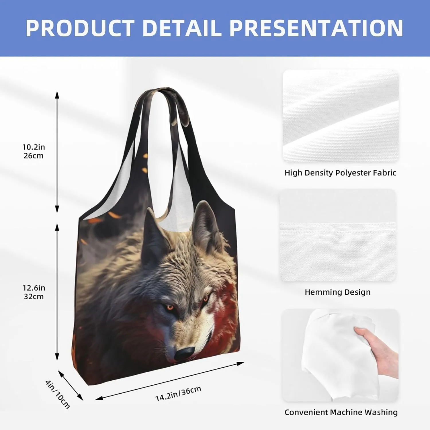 Canvas Tote Bag Lightweight Reusable Grocery Shopping Bag Yellow Flowers Handbag for Women Men
