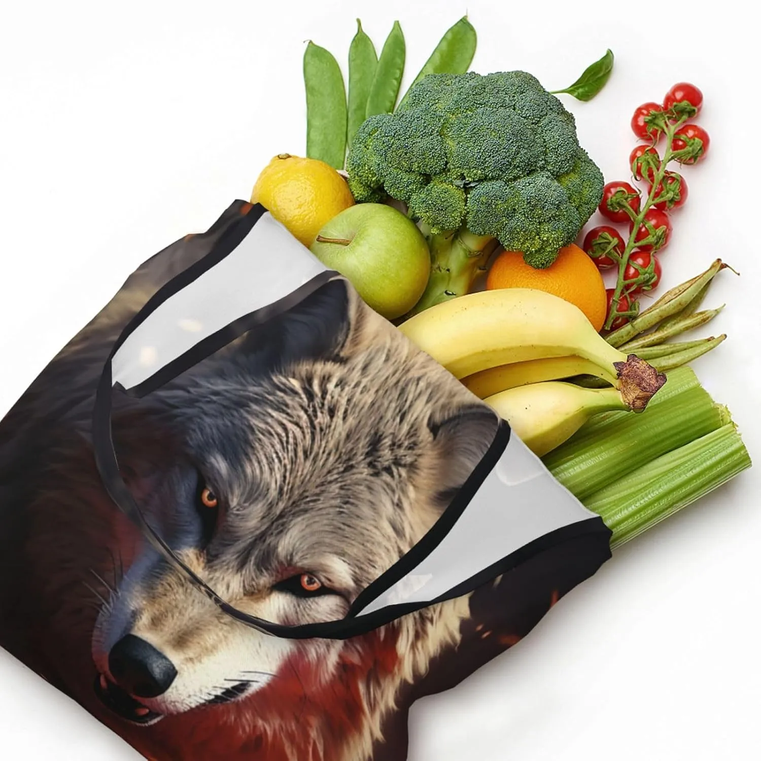 Canvas Tote Bag Lightweight Reusable Grocery Shopping Bag Yellow Flowers Handbag for Women Men