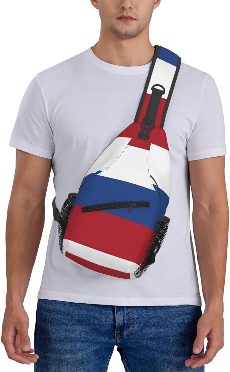 Cape Verde Cape Verdean Flag Sling Bag Adjustable Chest Bags Casual Crossbody Bag Travel Shoulder Backpack