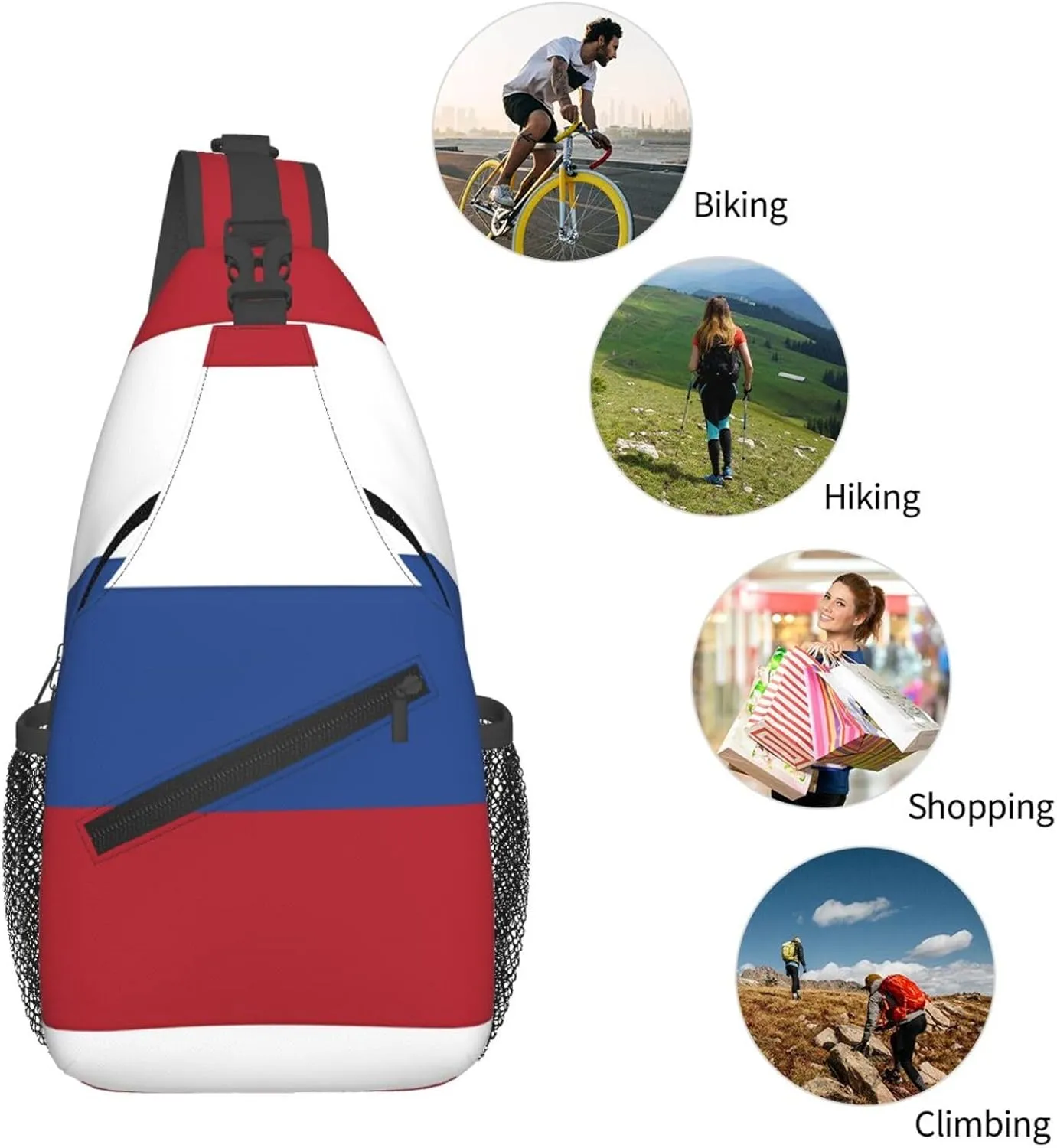 Cape Verde Cape Verdean Flag Sling Bag Adjustable Chest Bags Casual Crossbody Bag Travel Shoulder Backpack