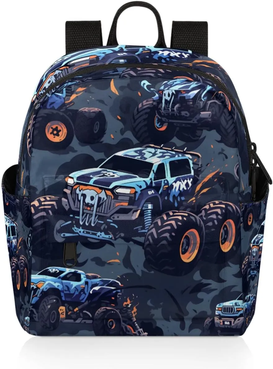 Cars Monster Trucks Mini Backpack Purse for Women Fashion Lightweight Small Daypack Ladies Travel Handbags Shoulder Bag