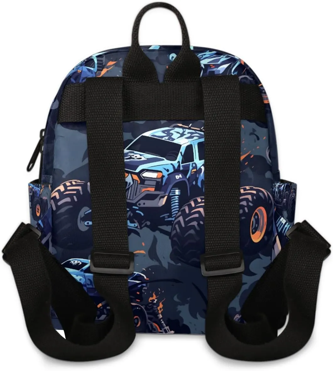 Cars Monster Trucks Mini Backpack Purse for Women Fashion Lightweight Small Daypack Ladies Travel Handbags Shoulder Bag